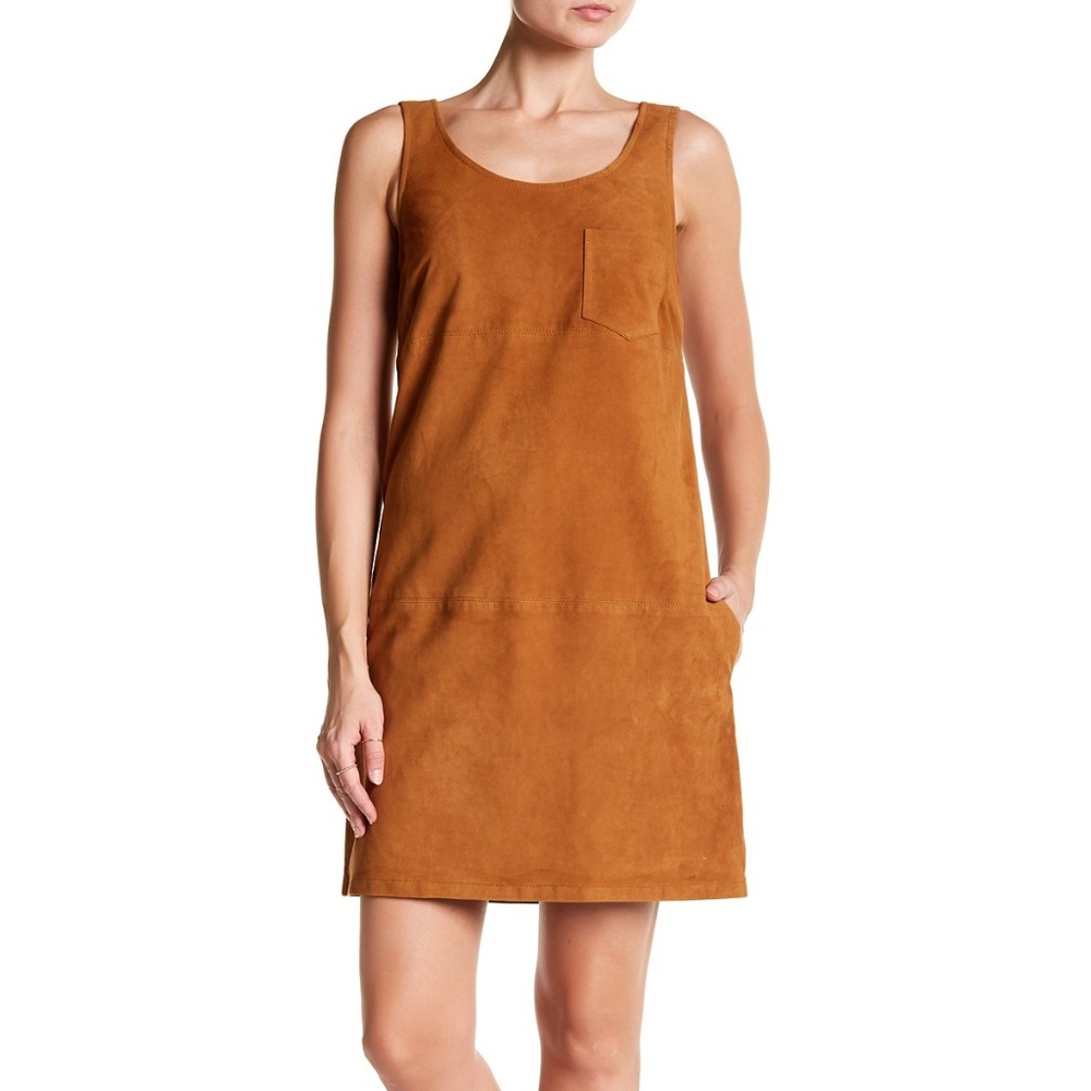 Anthony Thomas Melillo V-Neck Suede Dress (NWT)